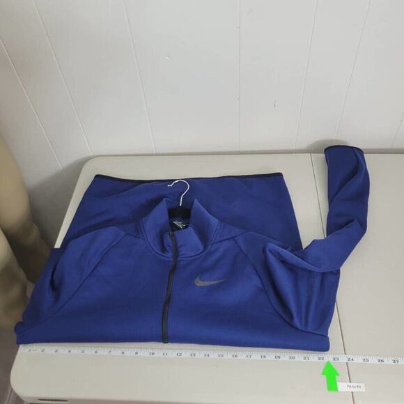 NIKE Dri-Fit Blue & Black 3/4 Zip Athletic Pullover Sweatshirt Mens Size Medium - Picture 11 of 15